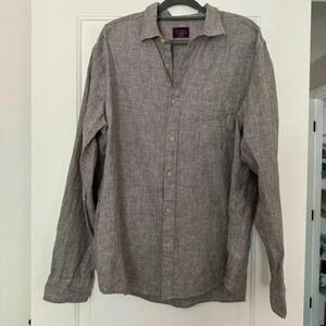 UNTUCKit Men’s Wrinkle-Resistant Linen Shirt Long Sleeve Size XL Slim Fit